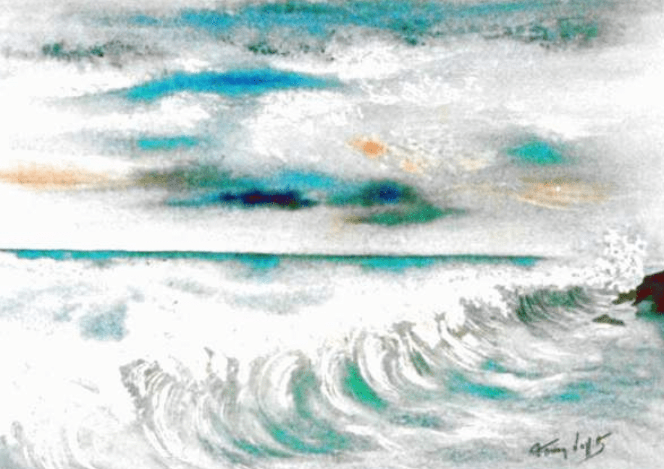 Écume | Peinture Aquarelle 33×23 cm