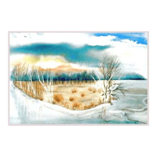 Soir coloré | Peinture Aquarelle 50×34 cm